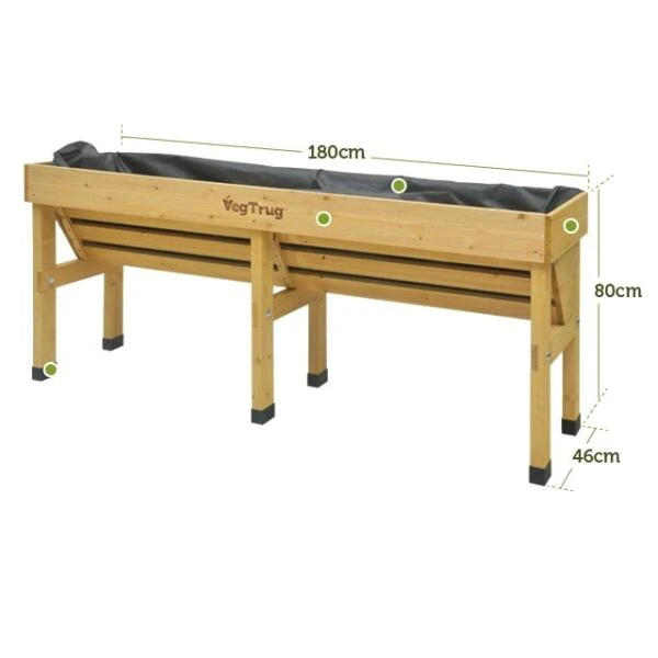 Vegtrug Kweektafel Muurmodel Naturel - 180 Cm - Afbeelding 2