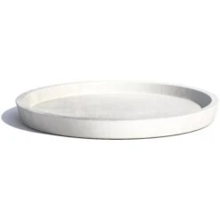 ECOPOTS Amsterdam Onderschotel - Witgrijs Ø 45 Cm