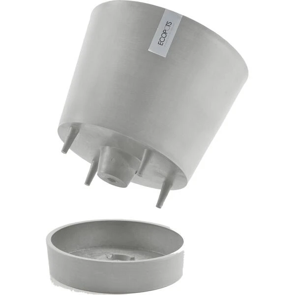 ECOPOTS Venice Met Onderschaal - Witgrijs Ø 30 Cm - Afbeelding 2