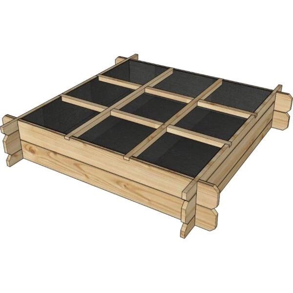 Moestuinbak - Vierkant 140 × 140 × 40 Cm - Afbeelding 2