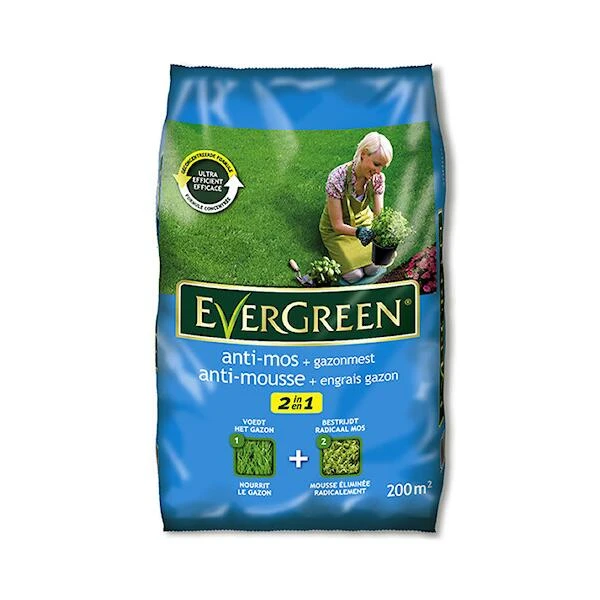 Evergreen Gazonmest En Anti-mos 2 In 1 - 7 Kg