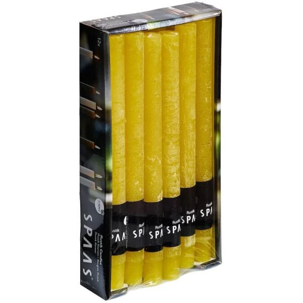 Rustieke Dinerkaars - Herfstgeel - Set Van 1 Stuks - Afbeelding 3