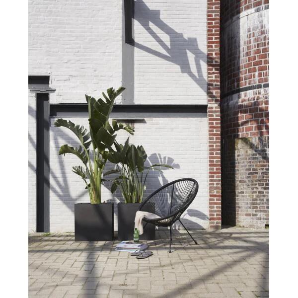 CAPI Bloembak Vierkant Smooth NL 30 × 30 × 30 Cm - Zwart - Afbeelding 2