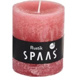 Rustieke Cilinderkaars Oudroze - 30 Uren