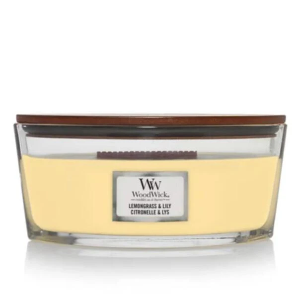 WoodWick Ellipse Candle - Lemongrass & Lily - Afbeelding 2