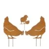 Tuinsteker Kip Roest - Set Van 3 Stuks