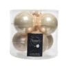 Kerstballen Glas Ø 8 Cm - Parel - Set Van 6 Stuks