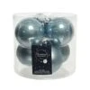 Kerstballen Glas Ø 8 Cm - Mistig Blauw - Set Van 6 Stuks