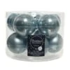 Kerstballen Glas Ø 6 Cm - Mistig Blauw - Set Van 10 Stuks