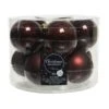 Kerstballen Glas Ø 6 Cm - Mahonie - Set Van 10 Stuks