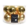 Kerstballen Glas Ø 6 Cm - Licht Goud - Set Van 10 Stuks