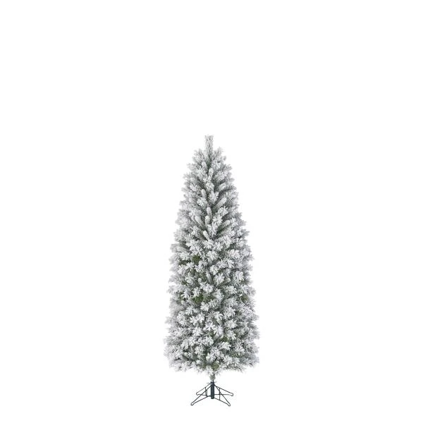 Kunststof Kerstboom Chandler Slim Frosted Black Box - 155 Cm - Afbeelding 4