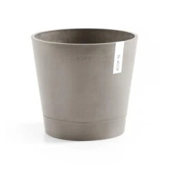 ECOPOTS Venice Met Onderschaal - Taupe Ø 30 Cm