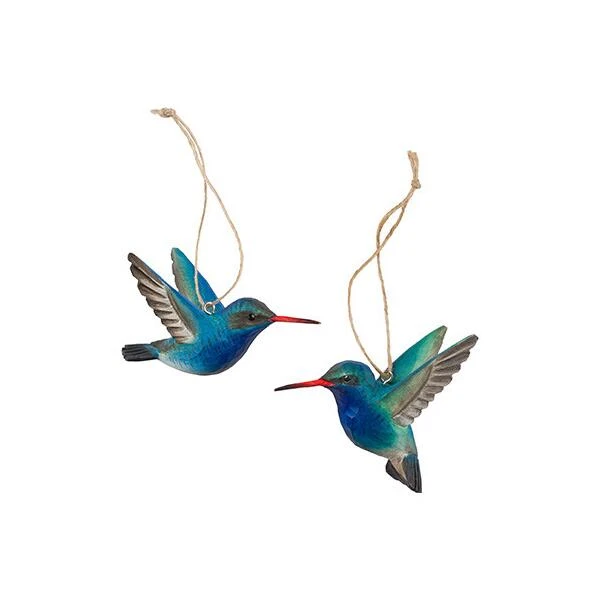 Breedsnavelkolibrie In Lindenhout - Handgemaakt