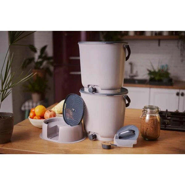 Bokashi Organko Essential Compostemmer Met Basis - 2 X 15,3 L