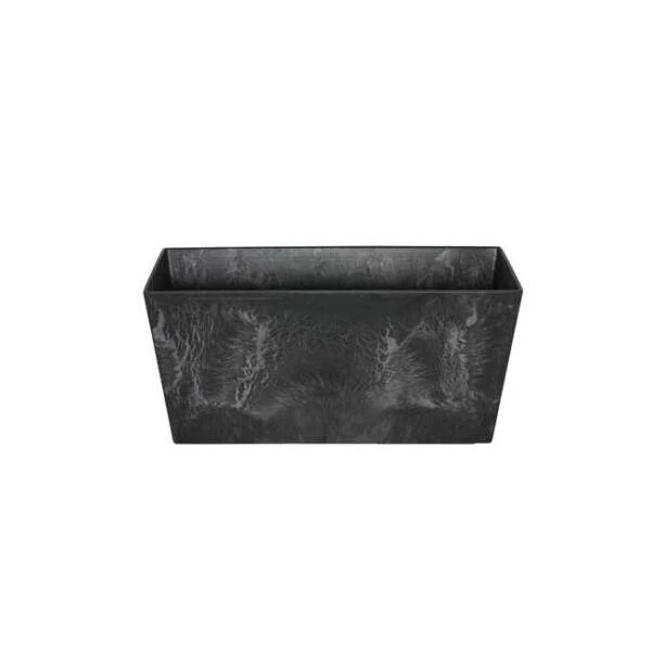 Bloembak Artstone Ella Zwart 37 × 17 × 17 Cm