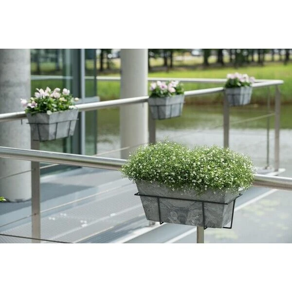 Bloembak Artstone Ella Grijs 55 × 17 × 17 Cm - Afbeelding 2