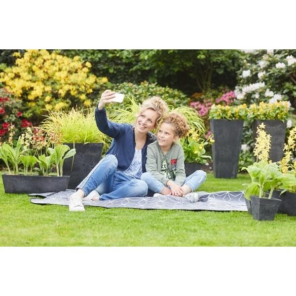 Bloembak Artstone Ella Zwart 37 × 17 × 17 Cm - Afbeelding 3