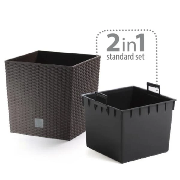 Bloempot RATAN 40 × 40 × 41 Cm - Afbeelding 6