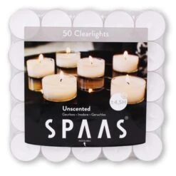 Clearlights Theelichtjes 4,50 Uren - Transparante Cups - Set Van 50 Stuks