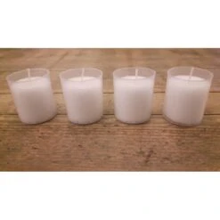 Devotielichtjes Transparant - Set Van 4 Stuks