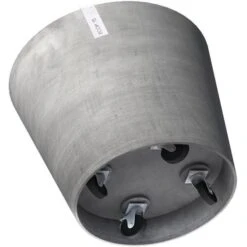 ECOPOTS Amsterdam Op Wielen - Grijs Ø 60 Cm