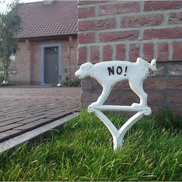 ESSCHERT DESIGN Hondenbordje Niet Plassen - Wit - Afbeelding 2