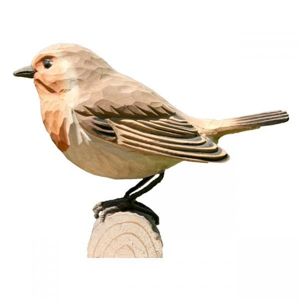 Roodborst In Lindenhout - Handgemaakt