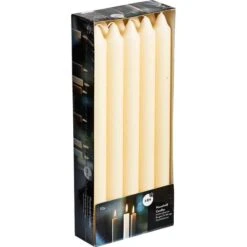 Huishoudkaarsen Ivoor H 24 Cm - Set Van 10 Stuks