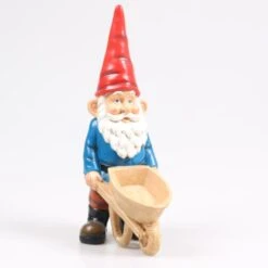 Kabouter Shiny Met Kruiwagen - 30 Cm