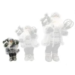 Kerstman Staand Grijs 30 Cm