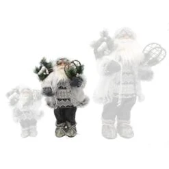 Kerstman Staand Grijs 45 Cm