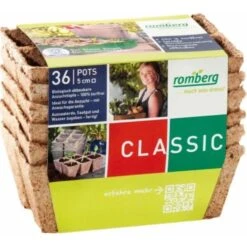 Vezelpotjes Vierkant Biologisch Afbreekbaar - 5 × 5 Cm - Set Van 36 Stuks