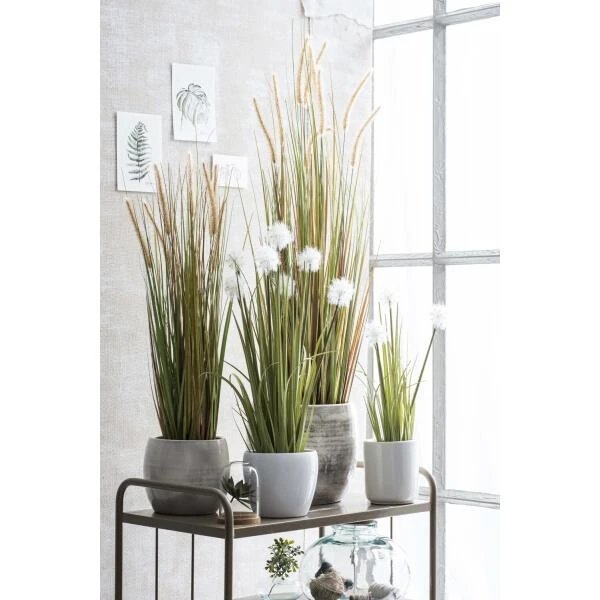Kunstplant Pluimgras Dogtail In Pot - 45 × 120 Cm - Afbeelding 3