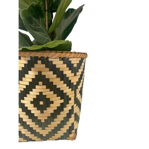 Mand Greece Zwart Naturel - Set Van 3 Stuks - Afbeelding 3