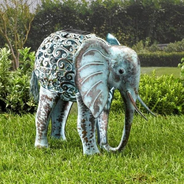 Olifant Met Verlichting Op Zonne-energie - Afbeelding 2