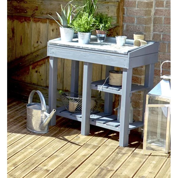 Oppottafel FLORINE - Verzinkt Werkblad - Afbeelding 2