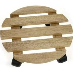 Plantentrolley Rond In Hout Ø 32 Cm