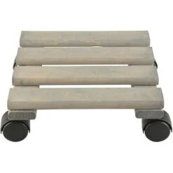 ESSCHERT DESIGN Plantentrolley Vierkant Grijs 25 Cm