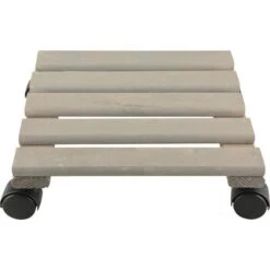 ESSCHERT DESIGN Plantentrolley Vierkant Grijs 30 Cm