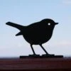 Roodborstje Silhouet - Staal Zwart
