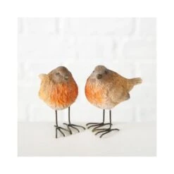 Roodborstje Tuinbeeld - Set Van 2 Stuks
