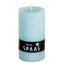 Rustieke Cilinderkaars Hemelsblauw - 60 Uren