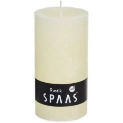 Rustieke Cilinderkaars Ivoor - 60 Uren