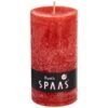 Rustieke Cilinderkaars Rood - 60 Uren