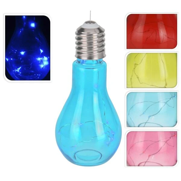 Sfeerlamp In Kleuren - Hangende Gloeilamp - Set Van 4 Stuks