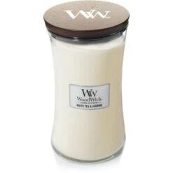 WoodWick Large Candle - White Tea & Jasmine