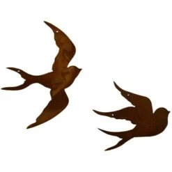 Zwaluwen Wanddecoratie - Decoroest - Set Van 2 Stuks